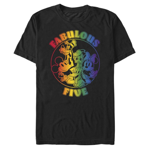 Disney Classics - Mickey Mouse - Skupina Prideful Five - Pride - Men's T-Shirt - Black - Front