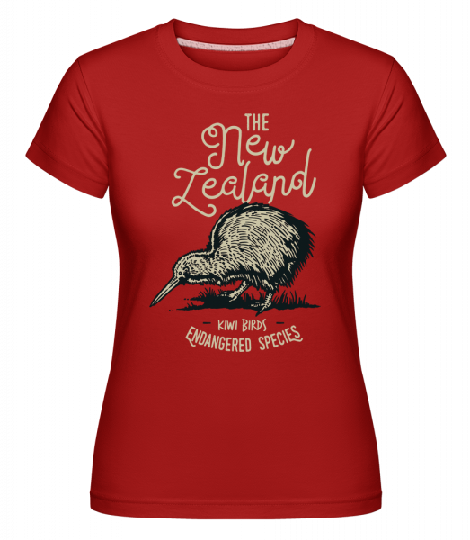 Kiwi New Zealand -  Shirtinator Women's T-Shirt - Red - Vorn