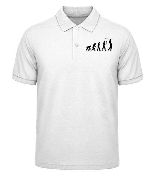 Golf Evolution - Men's Polo Shirt Fine Piqué - White - Front