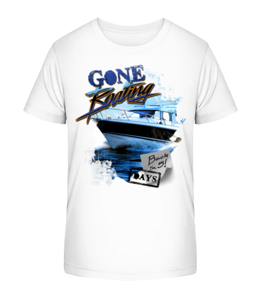 Gone Boating - Kid's Bio T-Shirt Stanley Stella - White - Front