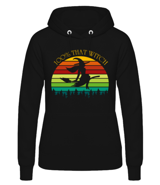 100% That Witch - Women's Hoodie - Black - Front