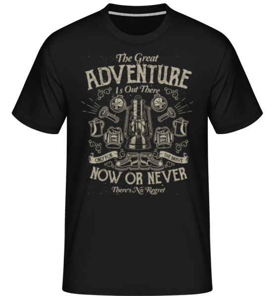 The Great Adventure -  Shirtinator Men's T-Shirt - Black - Front