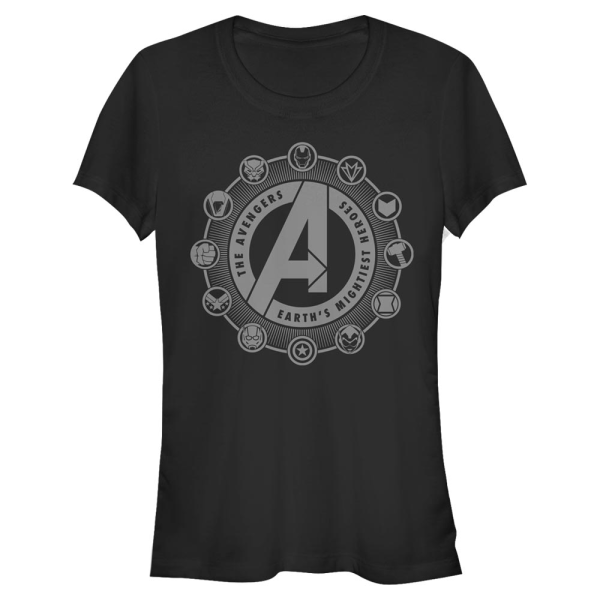 Marvel - Logo Avenger Emblems - Women's T-Shirt - Black - Front