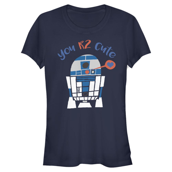 Star Wars - R2-D2 You R2 Cute - Valentine's Day - Women's T-Shirt - Navy - Front