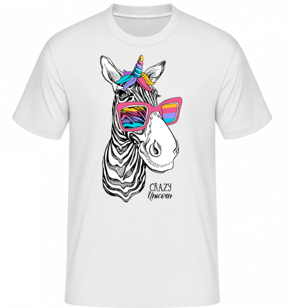 Crazy Unicorn -  Shirtinator Men's T-Shirt - White - Vorn