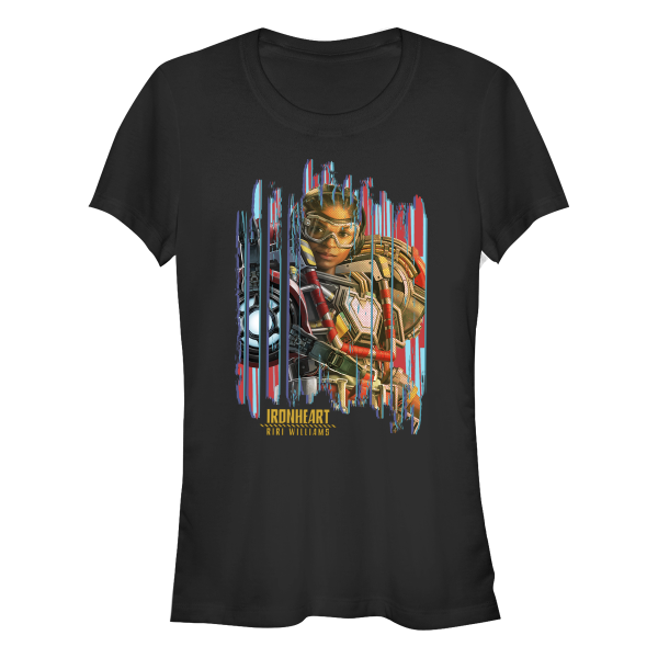 Marvel - Black Panther Wakanda Forever - Iron Heart Poster look - Women's T-Shirt - Black - Front