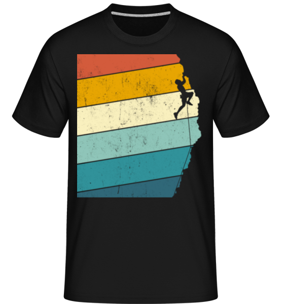 Retro Climber Man -  Shirtinator Men's T-Shirt - Black - Front