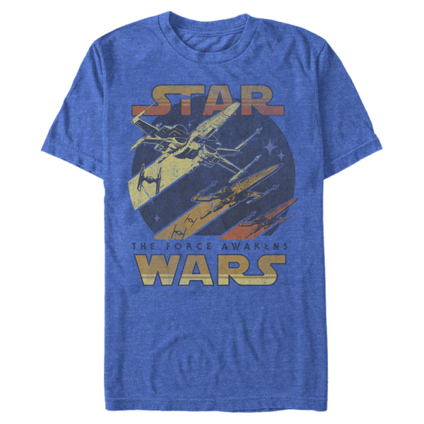 Star Wars - Episode 7 - X-Wing Galactic - Men's T-Shirt - Heather royal blue - Front