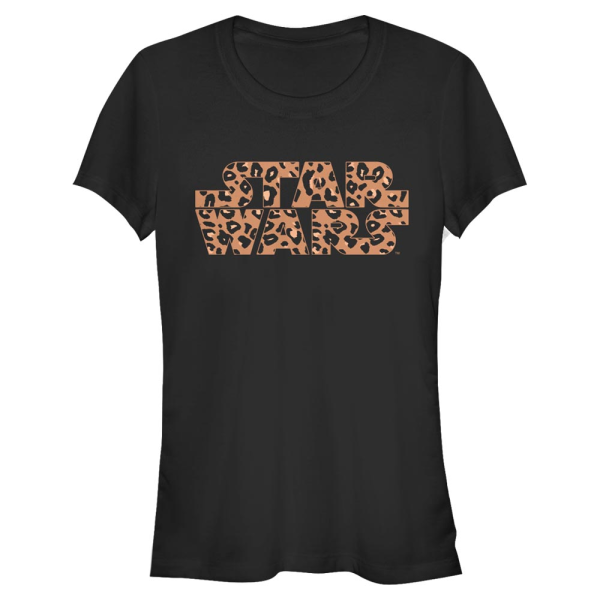 Star Wars - Logo Cheetah Fill - Women's T-Shirt - Black - Front