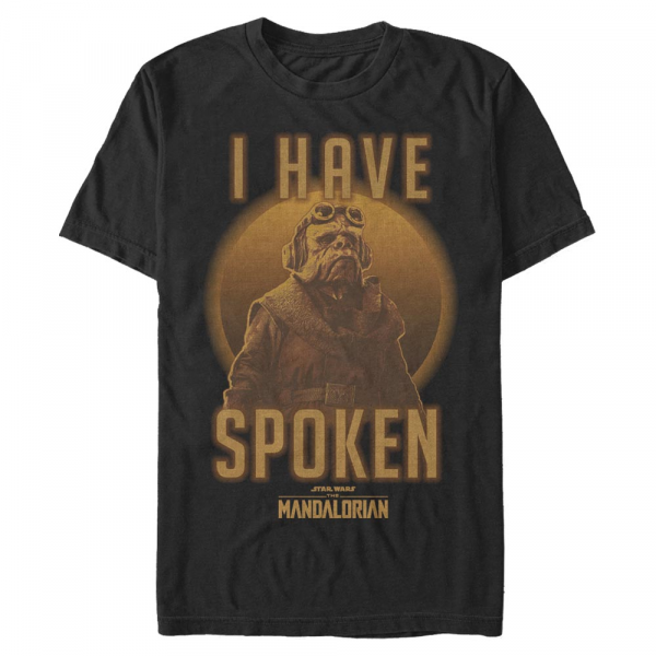 Star Wars - The Mandalorian - Kuiil Kuill Has Spoken - Men's T-Shirt - Black - Front