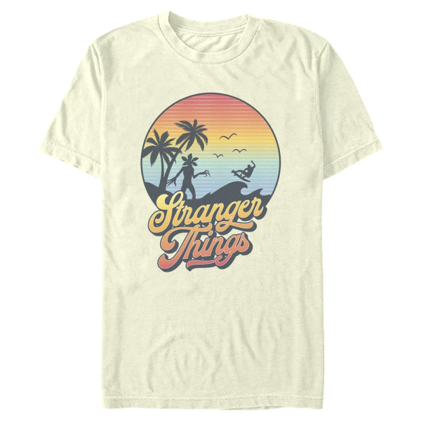 Netflix - Stranger Things - Stranger Retro Sun - Men's T-Shirt - Cream - Front