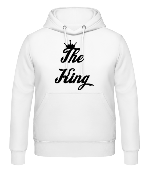 The King - Men's Hoodie - White - Front