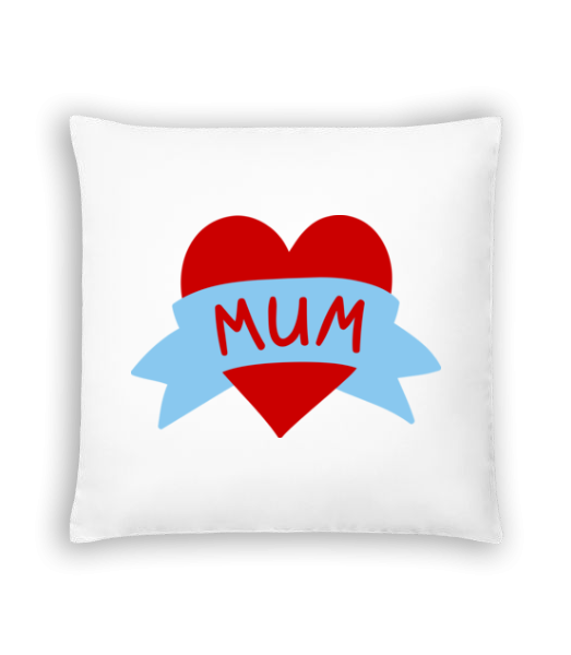Mum Heart Icon - Cushion - White - Front