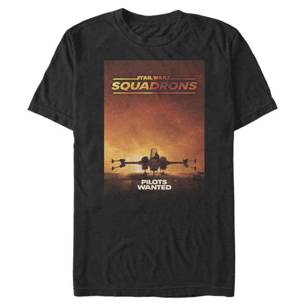 Star Wars - Squadrons - X-Wing Pilots Wanted - Men's T-Shirt - Black - Front