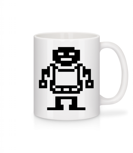 Pixel Roboter - Mug - White - Vorn