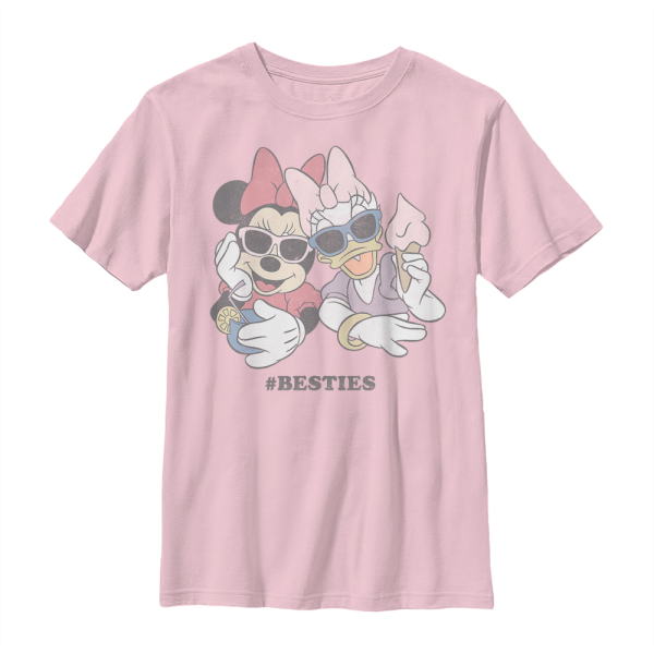 Disney Classics - Mickey Mouse - Minnie & Daisy Besties - Kids T-Shirt - Pink - Front