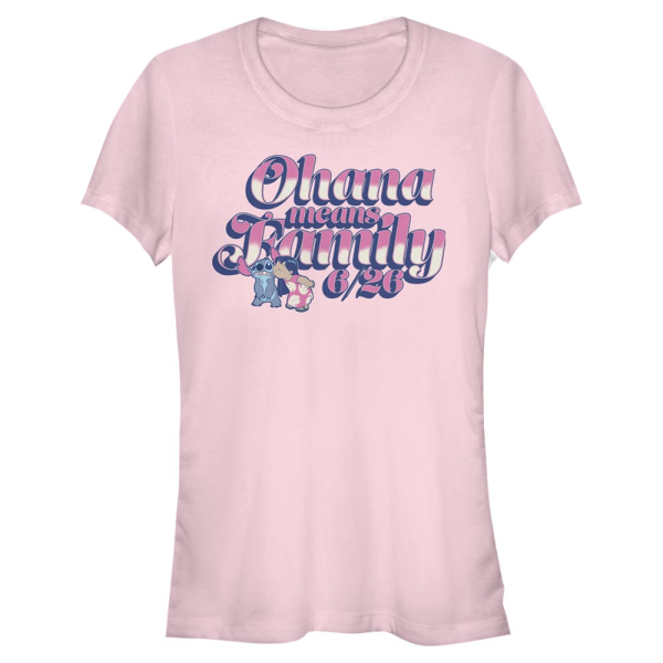 Disney - Lilo & Stitch - Lilo & Stitch Ohana - Women's T-Shirt - Pink - Front