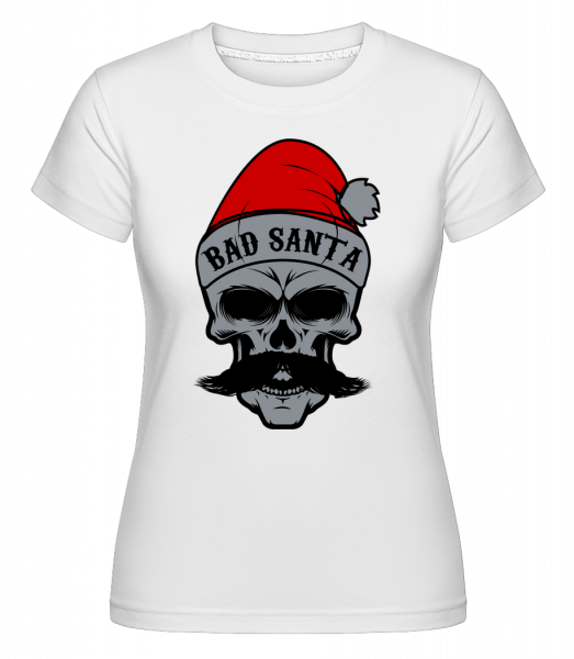 Bad Santa Skull -  Shirtinator Women's T-Shirt - White - Vorn