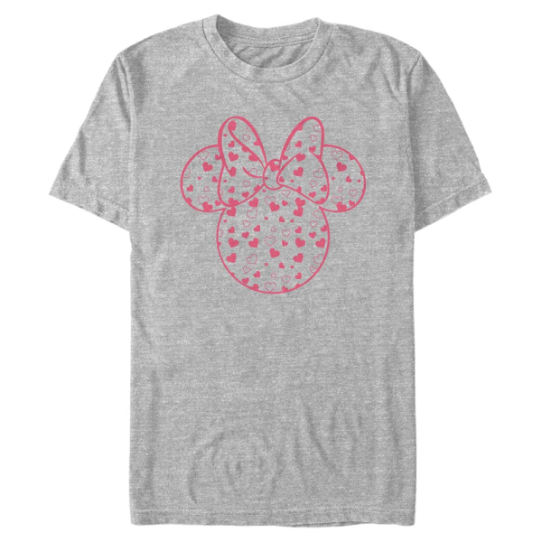 Disney - Mickey Mouse - Minnie Mouse Hearts Fill - Men's T-Shirt - Heather grey - Front