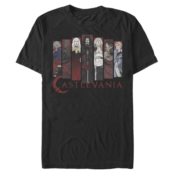 Netflix - Castlevania - Skupina Characters - Men's T-Shirt - Black - Front
