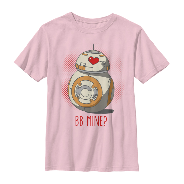 Star Wars - The Force Awakens - BB-8 BB Mine - Valentine's Day - Kids T-Shirt - Pink - Front