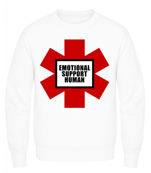 Emotional Support Human - Men's Sweatshirt - White - Front