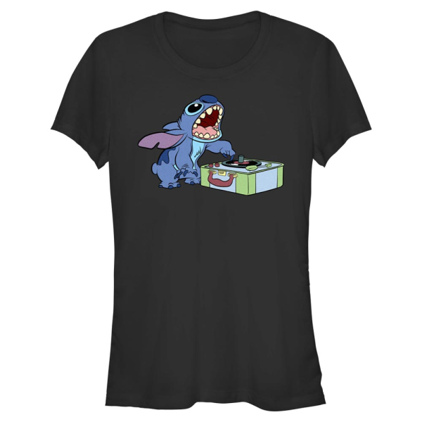 Disney - Lilo & Stitch - Stitch DJ - Women's T-Shirt - Black - Front