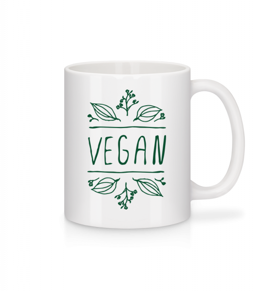 Vegan Sign - Mug - White - Vorn