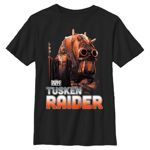 Star Wars - Book of Boba Fett - Tusken Raider Outlaw Hunter - Kids T-Shirt - Black - Front
