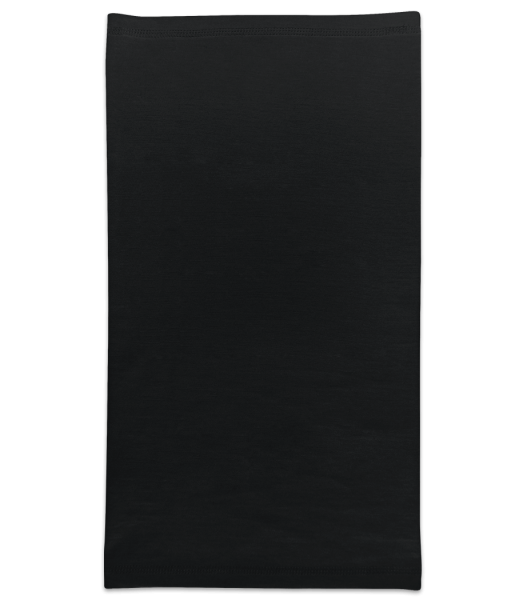 Merino tube scarf - Black - Front