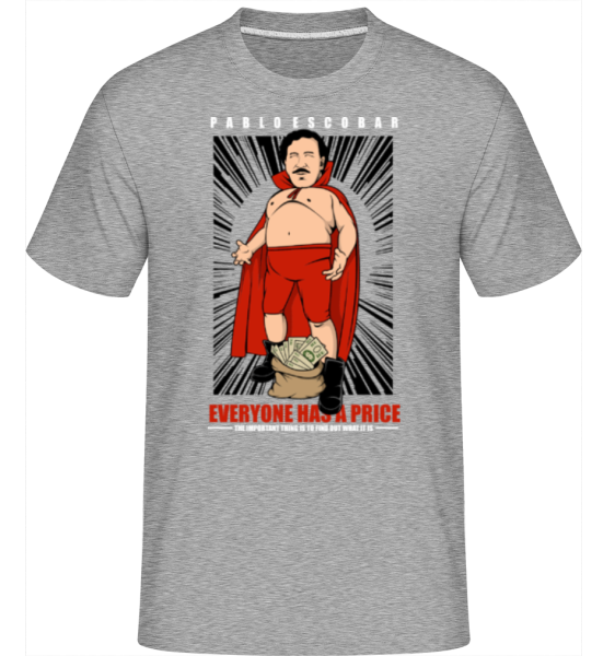 Pablo Escobar Luchador -  Shirtinator Men's T-Shirt - Heather grey - Front