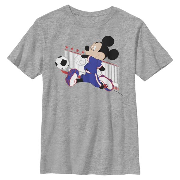 Disney Classics - Mickey Mouse - Mickey Japan Kick - Kids T-Shirt - Heather grey - Front