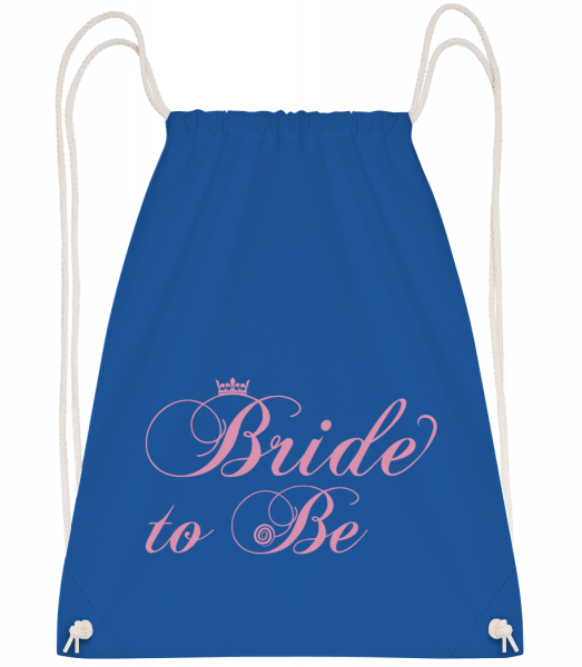 Bride To Be - Drawstring Backpack - Royal Blue - Vorn