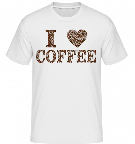 I Love Coffee -  Shirtinator Men's T-Shirt - White - Vorn