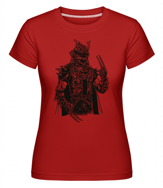 Samurai Punk -  Shirtinator Women's T-Shirt - Red - Vorn