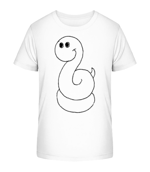 Kids Comic - Snake - Kid's Bio T-Shirt Stanley Stella - White - Front
