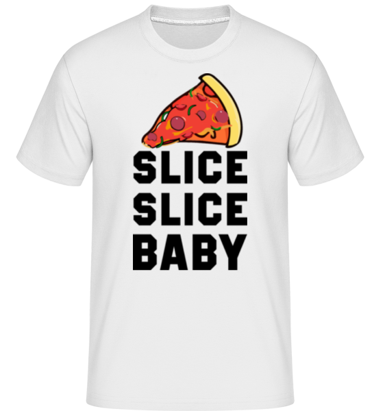 Pizza Slice Slice Baby -  Shirtinator Men's T-Shirt - White - Front