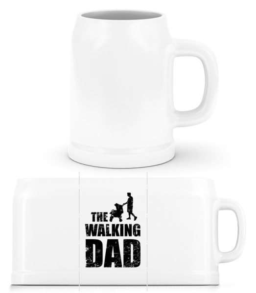 The Walking Dad - Beer Mug - White - Front