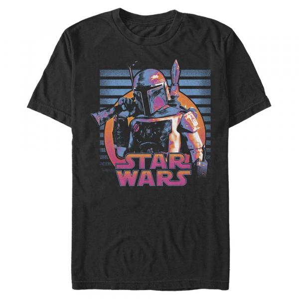 Star Wars - Boba Fett Neon Fett - Men's T-Shirt - Black - Front