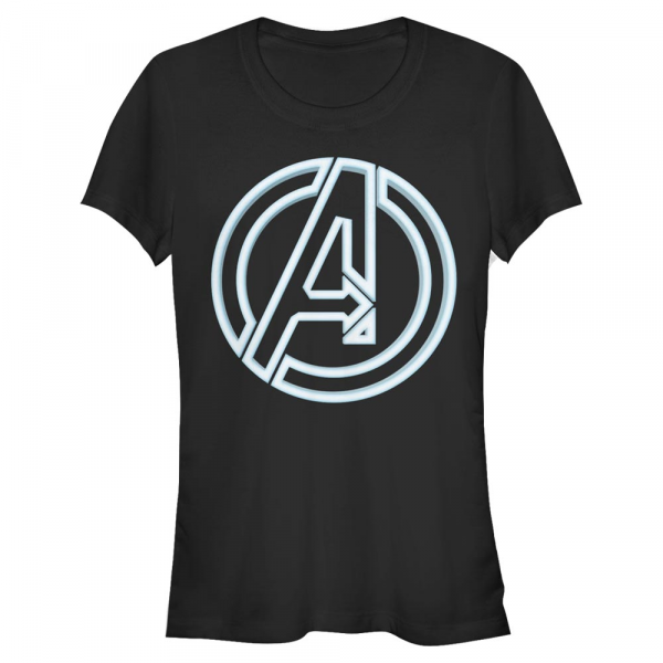 Marvel - Logo Avengers Glow Icon - Women's T-Shirt - Black - Front