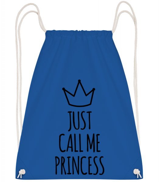Just Call Me Princess - Drawstring Backpack - Royal blue - Vorn