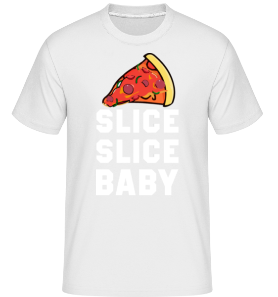 Pizza Slice Slice Baby -  Shirtinator Men's T-Shirt - White - Front