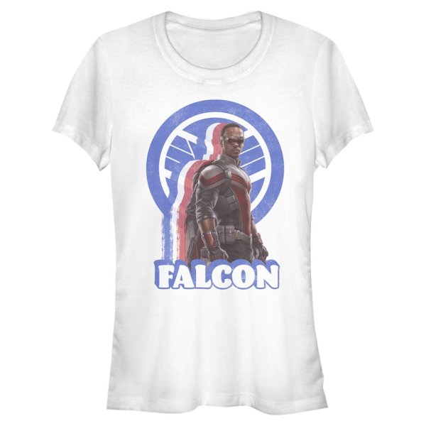 Marvel - The Falcon and the Winter Soldier - Falcon Distressed - Women's T-Shirt - White - Front
