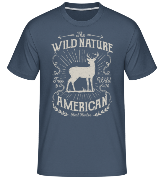 Wild Nature -  Shirtinator Men's T-Shirt - Denim - Front