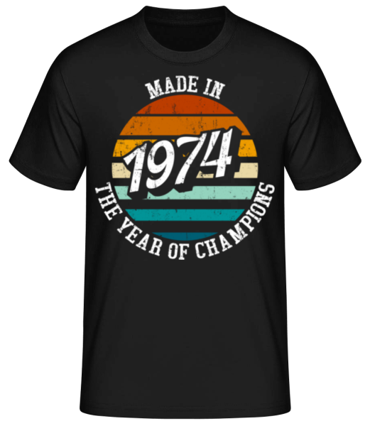 1974 The Year Of Champions - Men's Basic T-Shirt - Black - Front