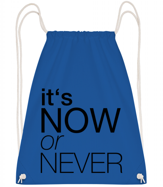 It's Now Or Never - Drawstring Backpack - Royal blue - Vorn
