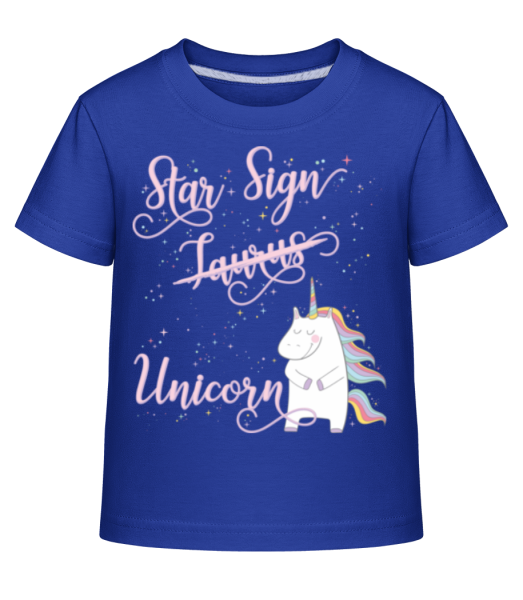 Star Sign Unicorn Taurus - Kid's Shirtinator T-Shirt - Royal blue - Front