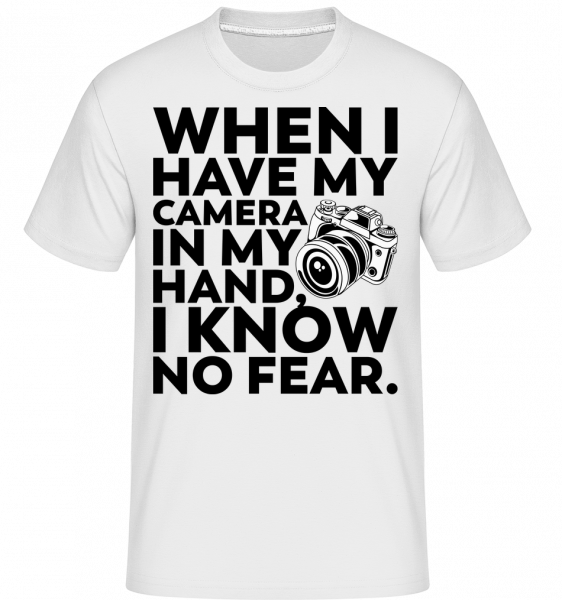 When I Have My Camera In My Hand -  Shirtinator Men's T-Shirt - White - Vorn