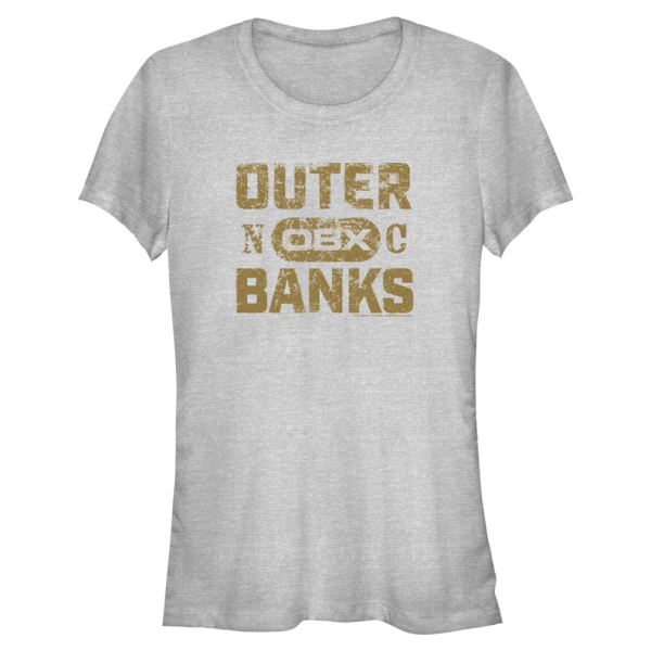 Netflix - Outer Banks - Text Distressed Type - Women's T-Shirt - Heather grey - Front