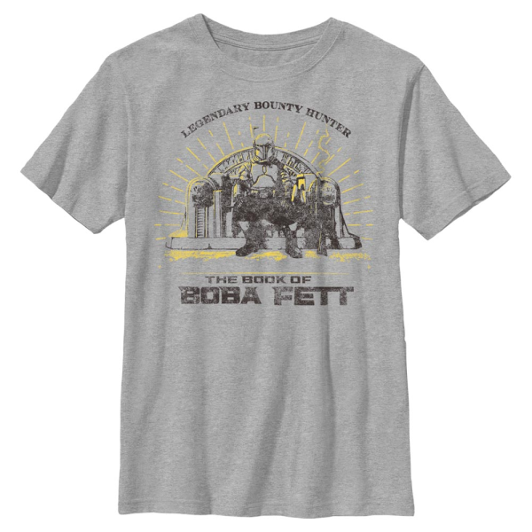 Star Wars - Book of Boba Fett - Boba Fett Legendary Bounty Hunter - Kids T-Shirt - Heather grey - Front